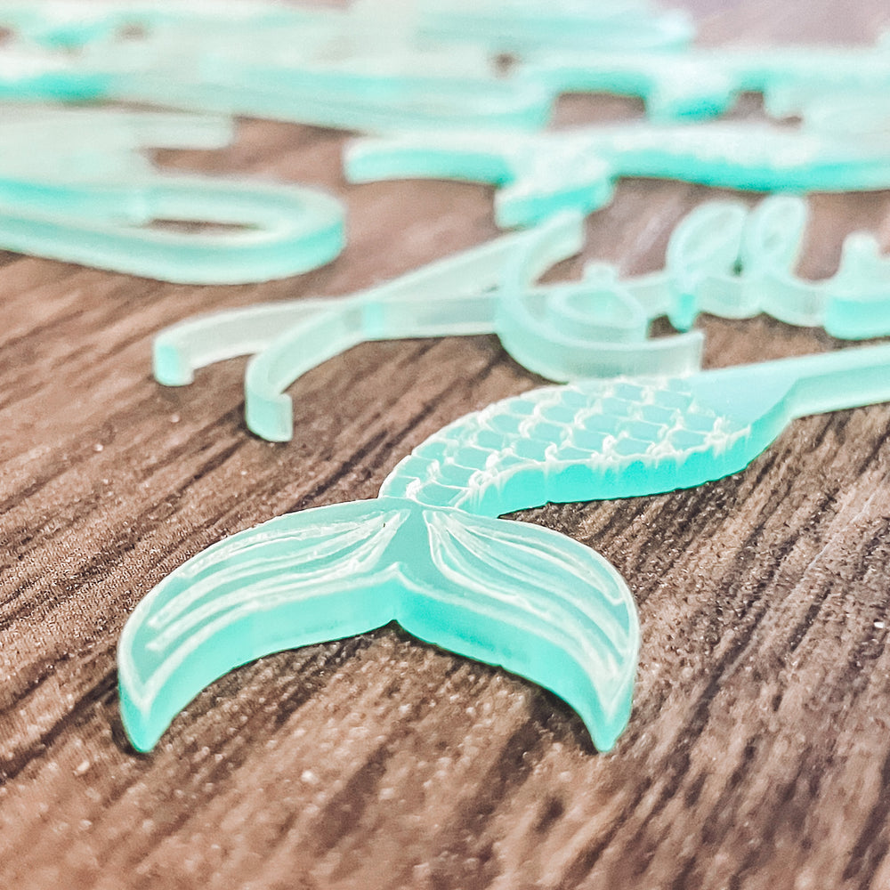 Mermaid Themed Name Drink Tags