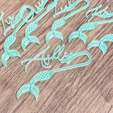 Mermaid Themed Name Drink Tags
