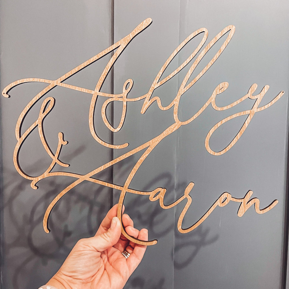 Frameless Wooden Name Sign for Nursery