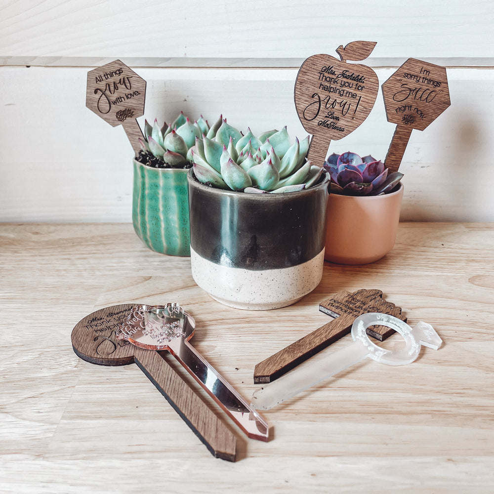 stakes for house plants "Say It" Planter Stakes for Succulents and House Plants