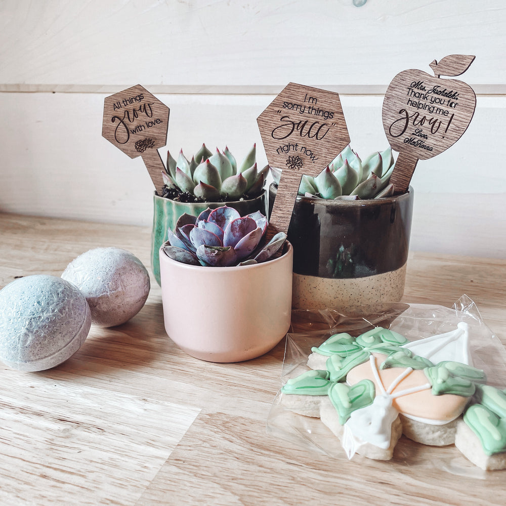 "Say It" Planter Stakes for Succulents and House Plants