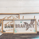 Themed Wood Framed Nursery Sign