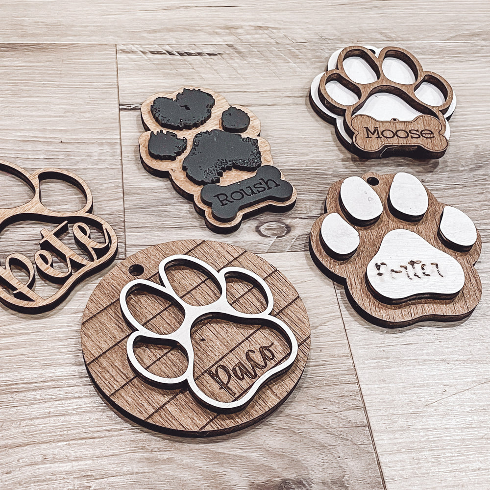 3D Paw Print Replica Ornament