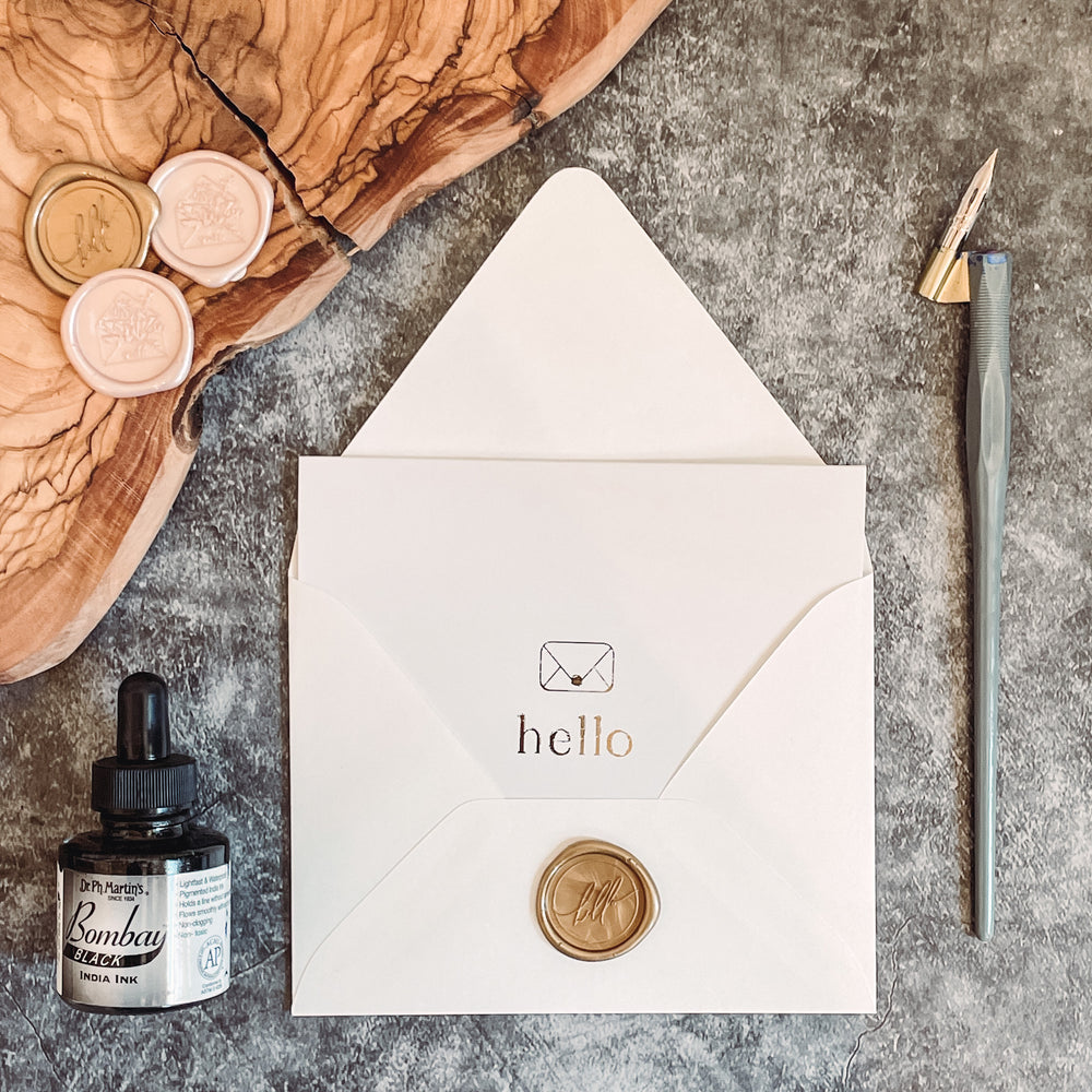 "Hello" Blank Note Card Kit