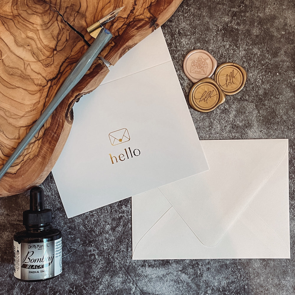 "Hello" Blank Note Card Kit