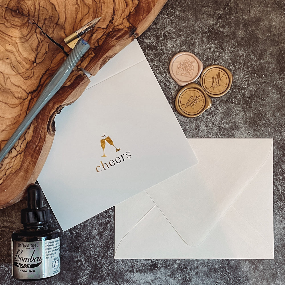 "Cheers" Blank Note Card Kit