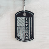 Dog Tag Veteran Keychain