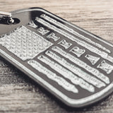 Dog Tag Veteran Keychain