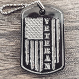 Dog Tag Veteran Keychain