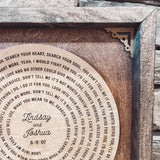 Record Shaped Engraved Song Lyrics