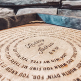 Record Shaped Engraved Song Lyrics