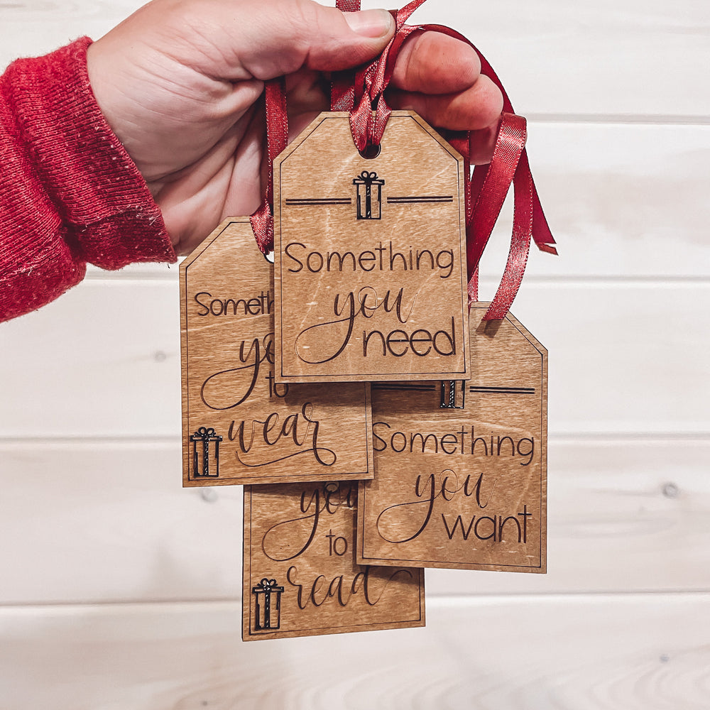 Want - Read - Wear - Need Gift Tags