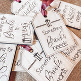 Personalized Want - Read - Wear - Need Gift Tags