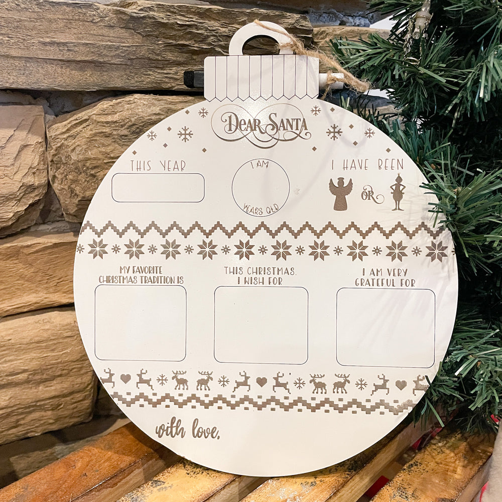 "Dear Santa" Milestone Board