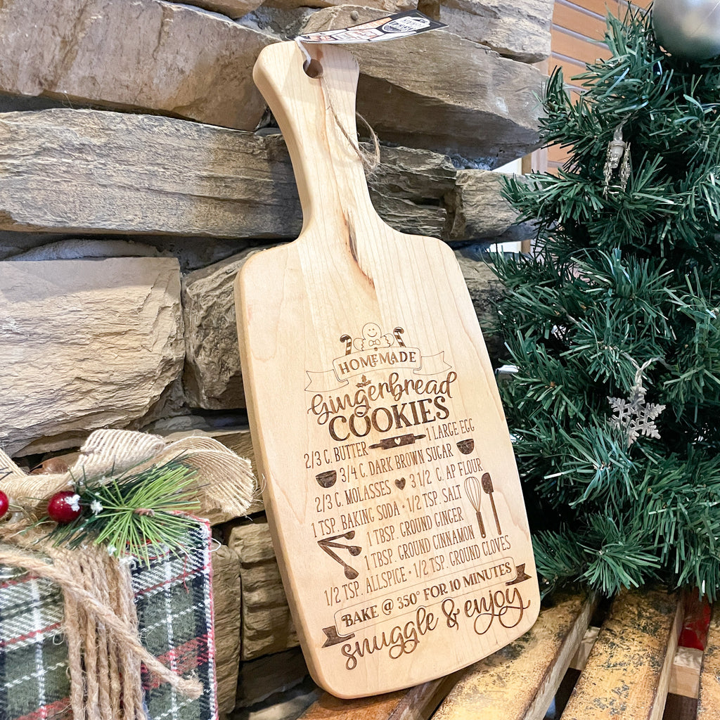 Gingerbread Recipe Cutting Board – Script and Grain