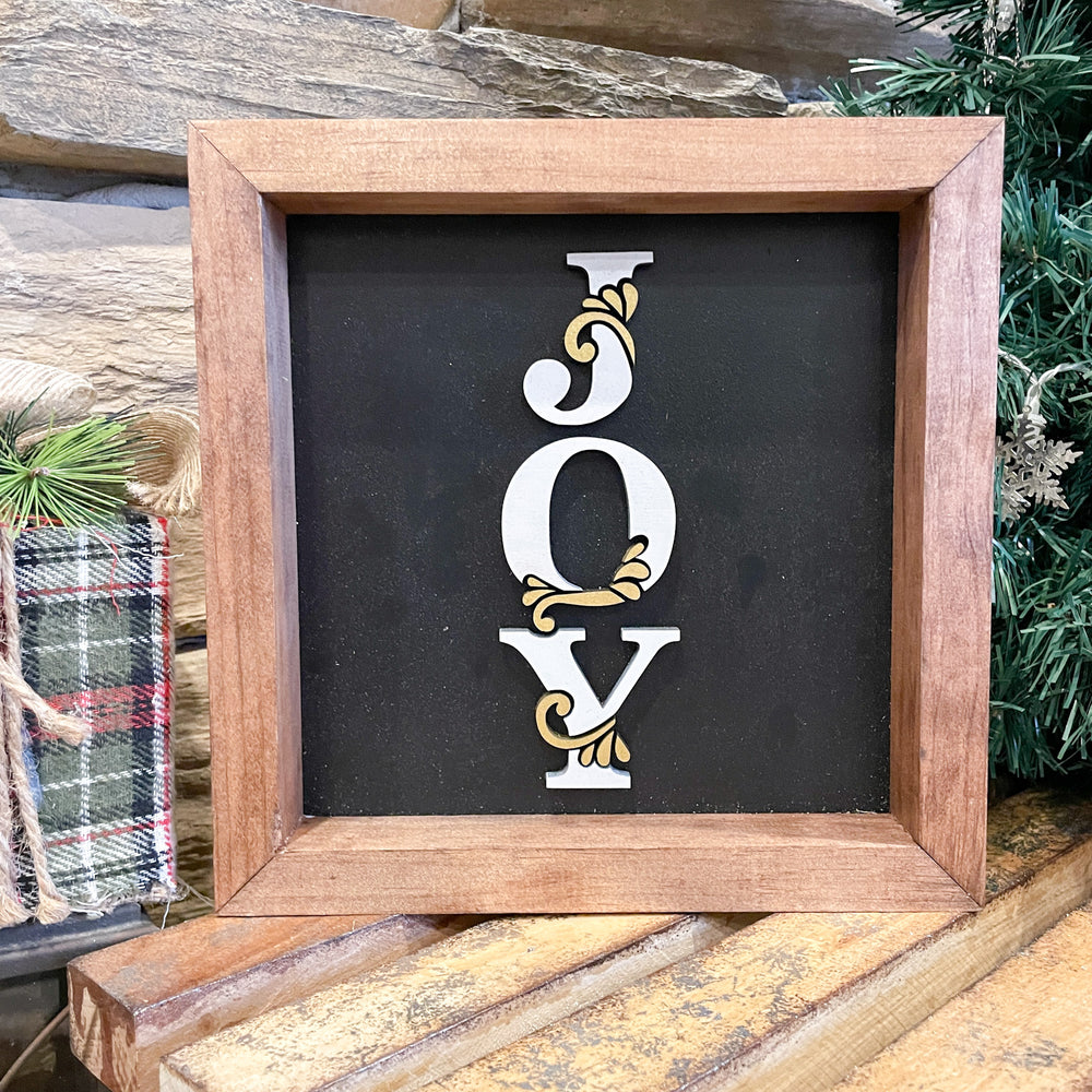 Vintage Joy Holiday Sign