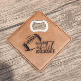 Leather Bottle Opener Coaster Sets