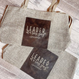 "Leader of a Tiny Gang" Leatherette Canvas Tote Bag