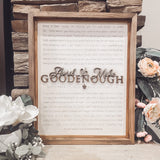 Wedding Song Lyrics | Anniversary Gift Box-Framed Sign