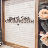 Wedding Song Lyrics | Anniversary Gift Box-Framed Sign