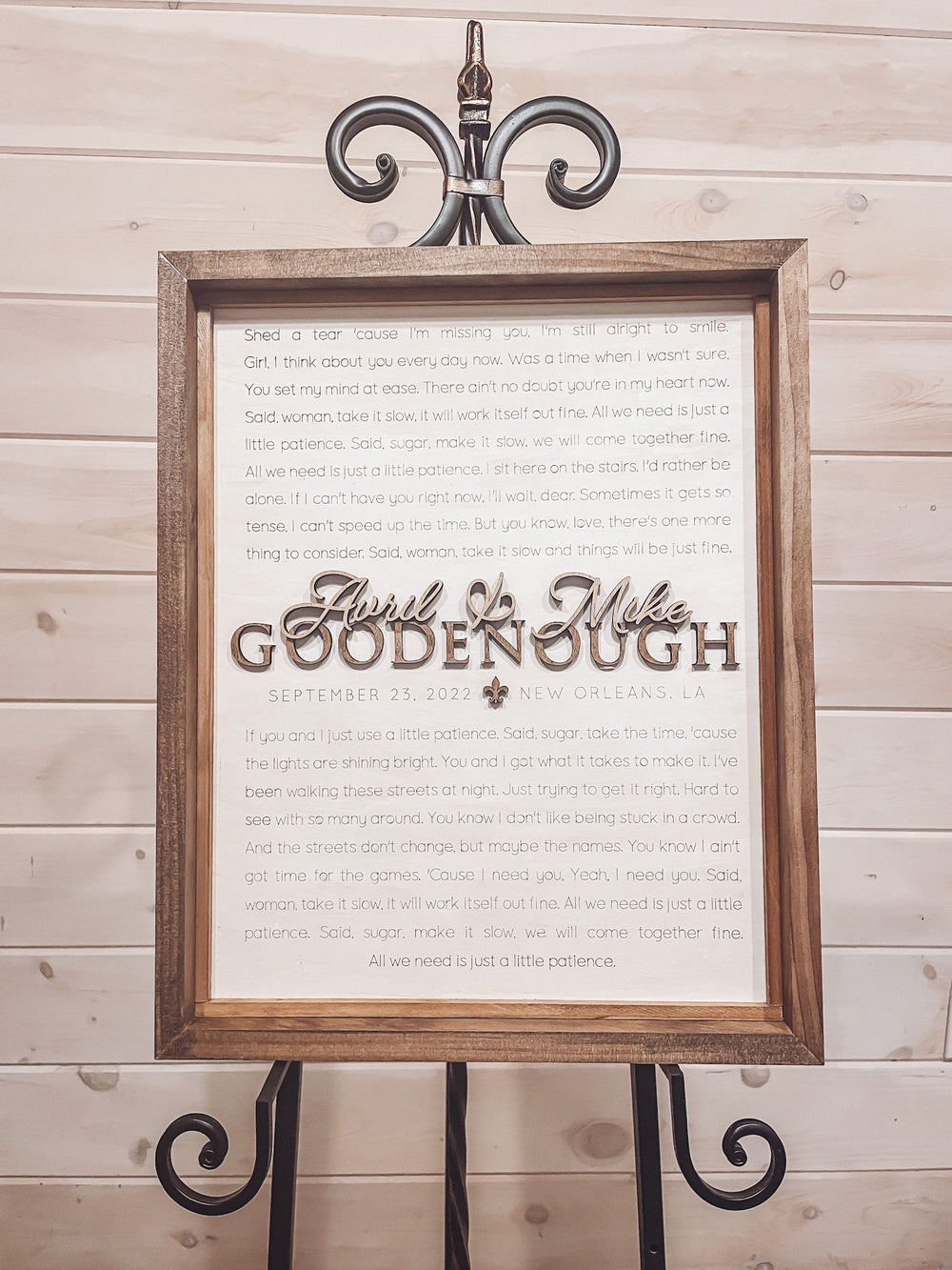 Wedding Song Lyrics | Anniversary Gift Box-Framed Sign