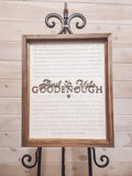 Wedding Song Lyrics | Anniversary Gift Box-Framed Sign