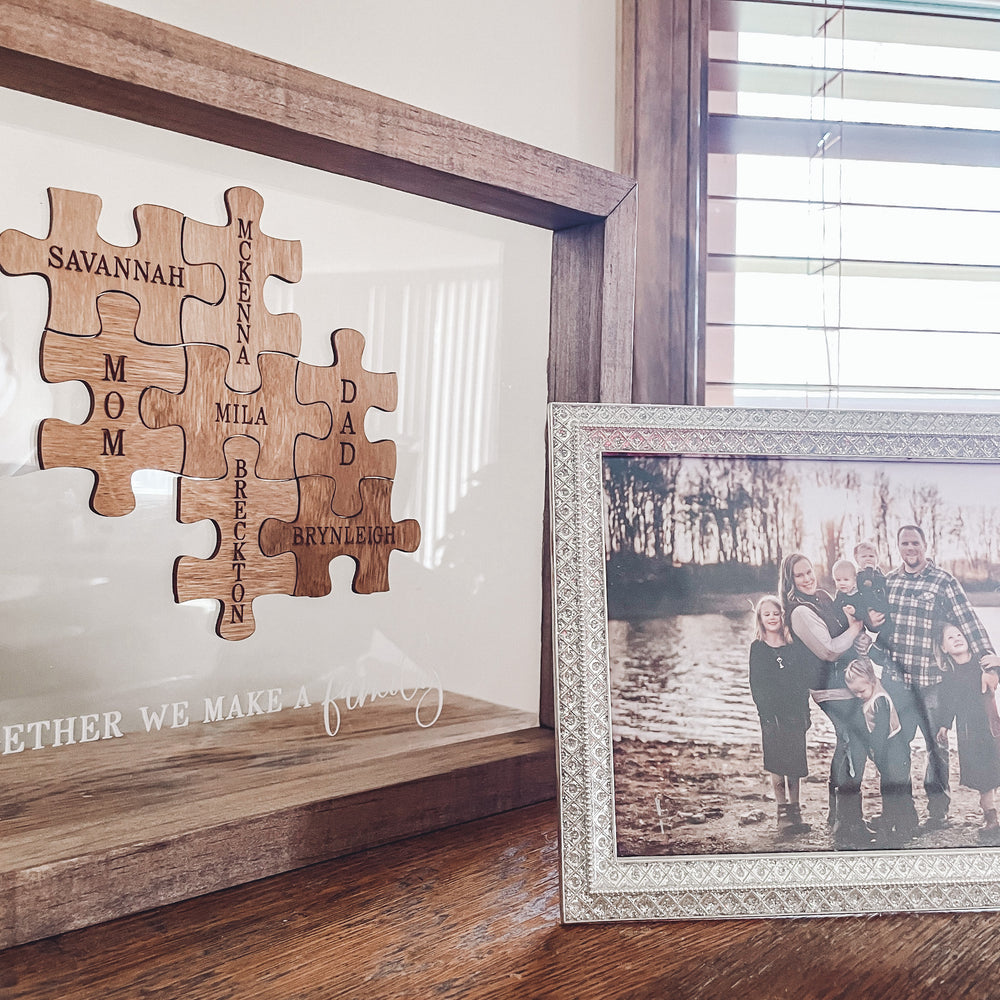 Framed Family Puzzle Decor