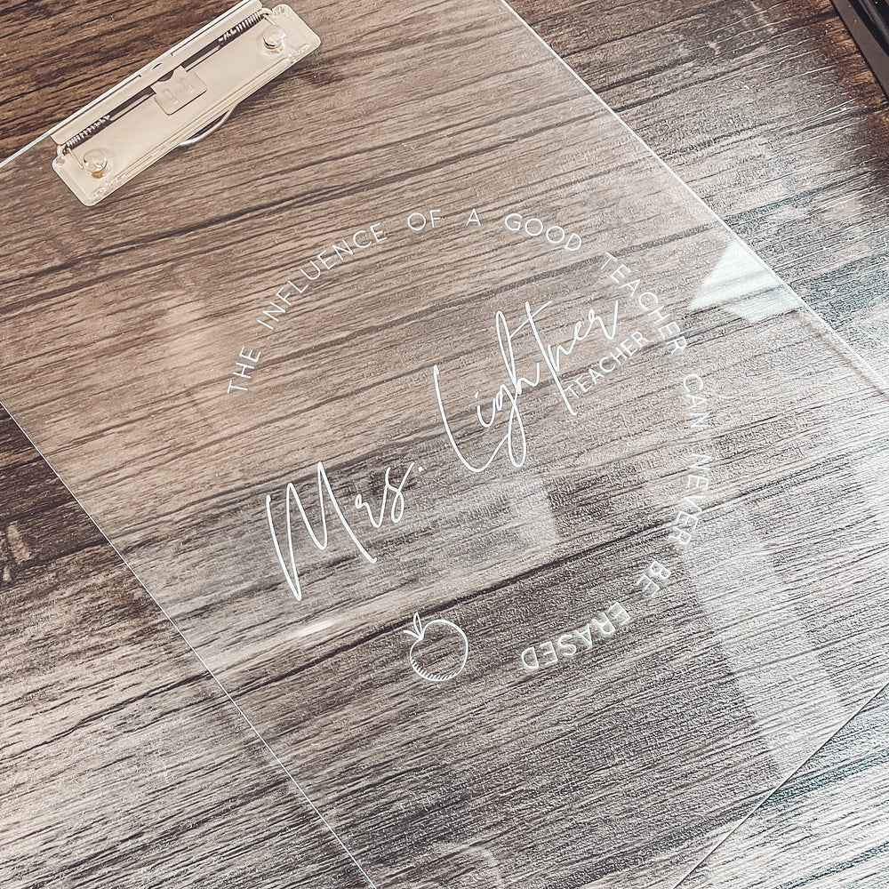 Acrylic Engraved Clip Board