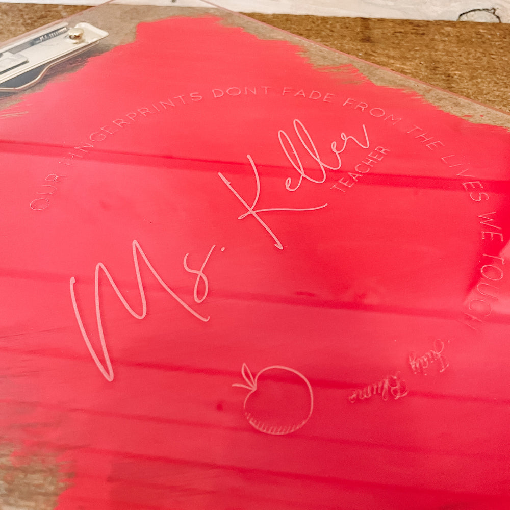 Acrylic Engraved Clip Board