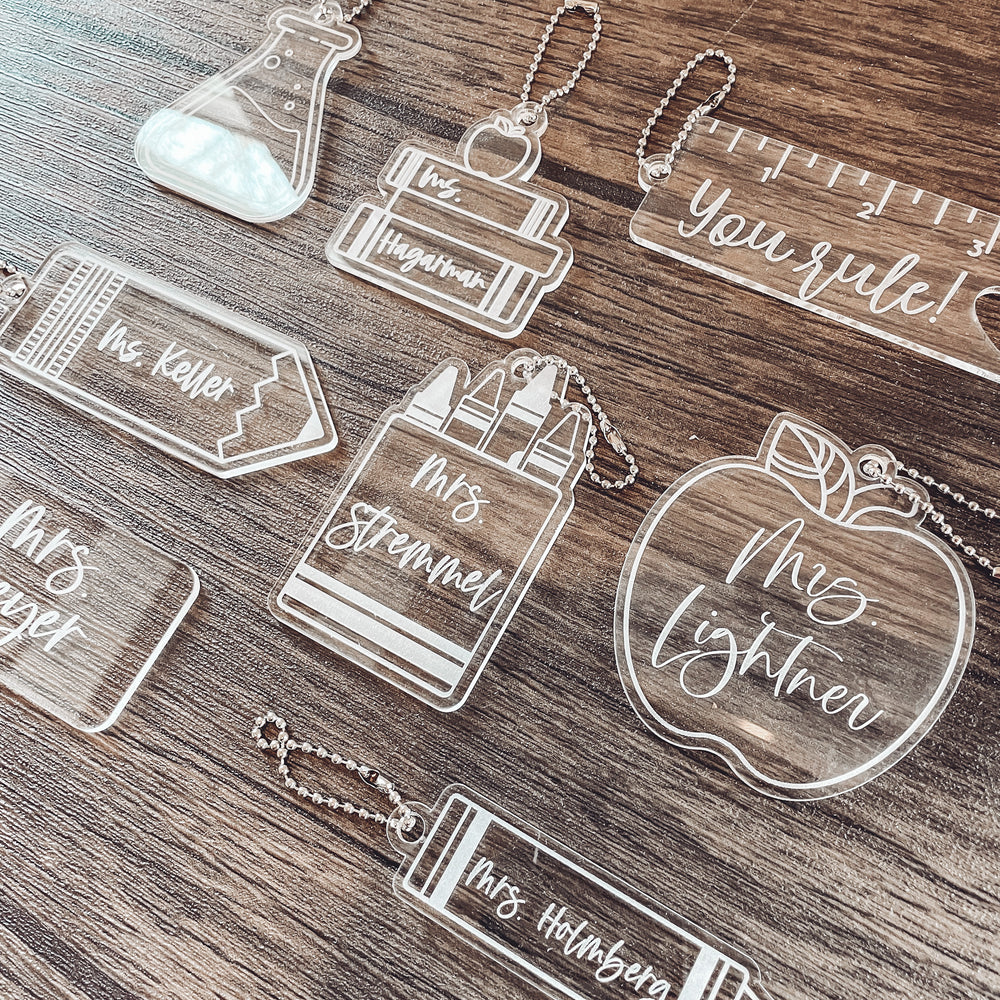 Acrylic Teacher Keychain