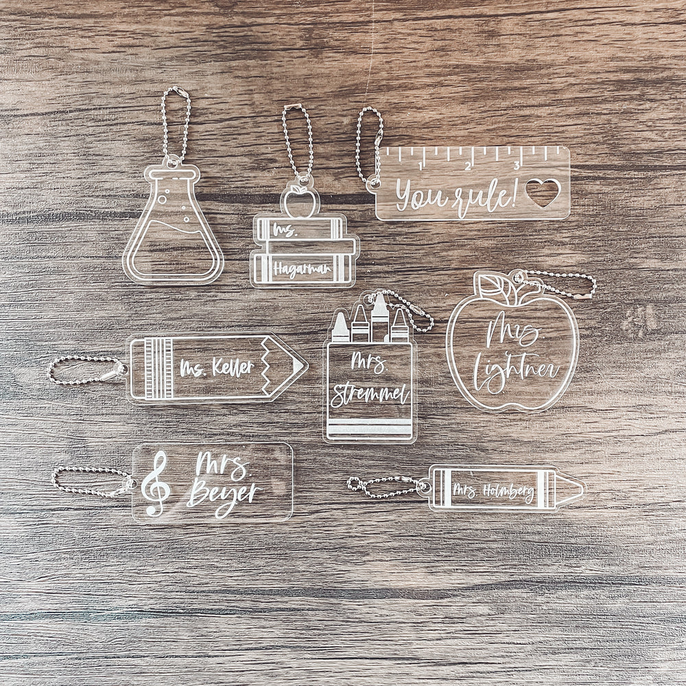 Acrylic Teacher Keychain