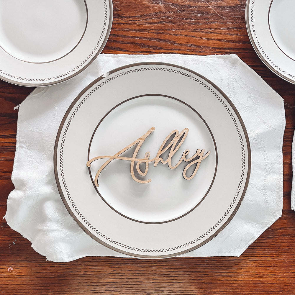 Name Cut Out Place Settings