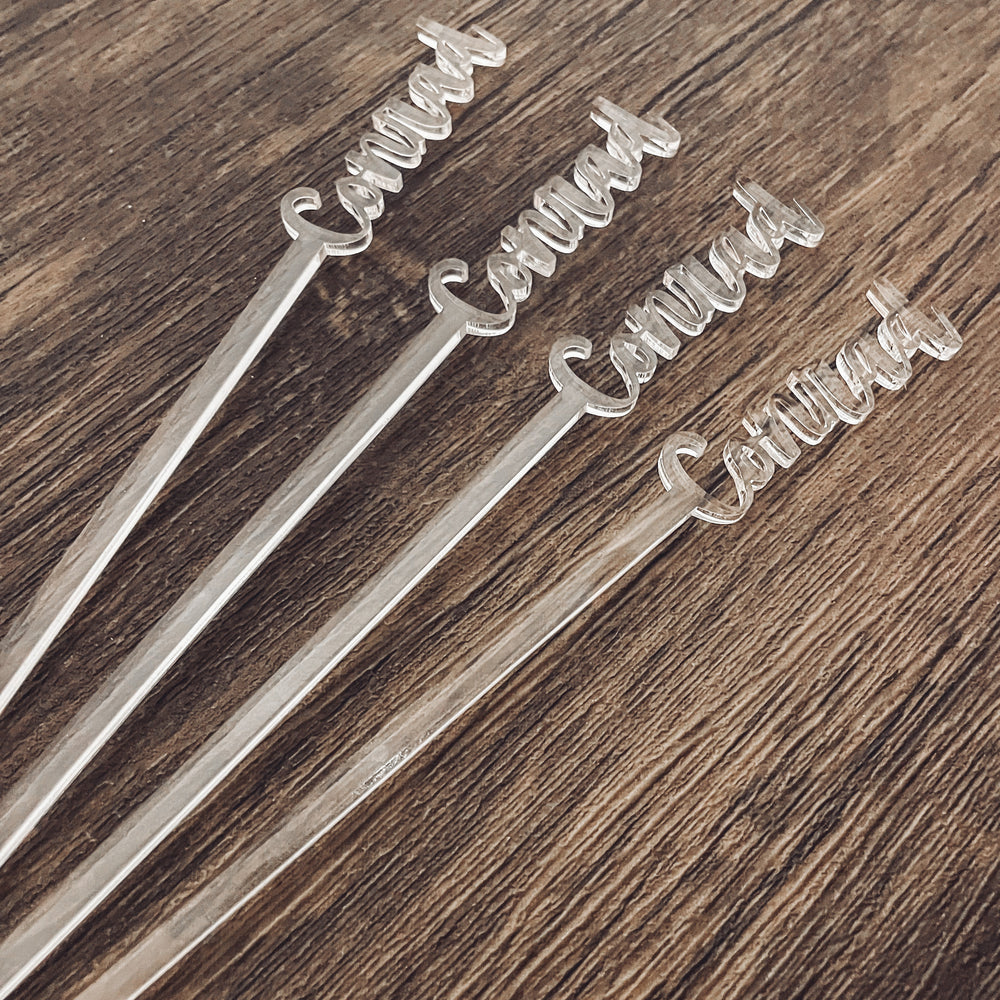 Custom Name  Swizzle Sticks