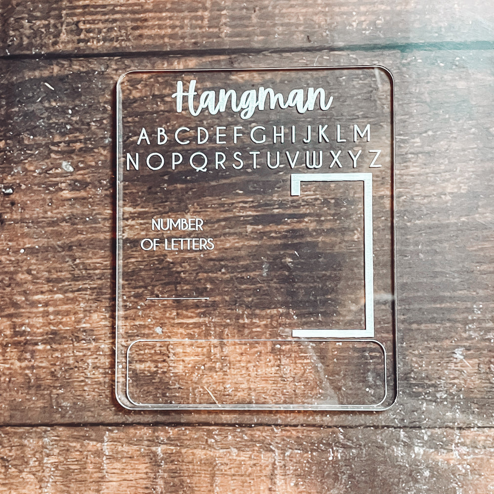 Kids Acrylic Activity Board Add-Ons: Hangman