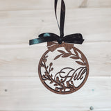 Personalized Christmas Holly Ornament