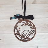 Personalized Christmas Holly Ornament