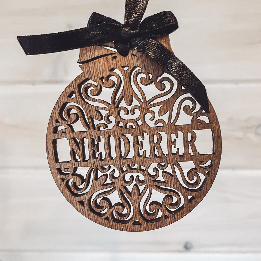 Personalized Flourished Christmas Ornament