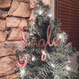 Candy Cane Holiday Word Cut Outs