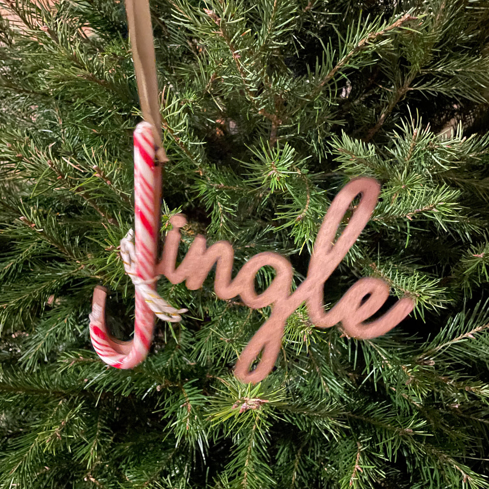 Candy Cane Holiday Word Cut Outs