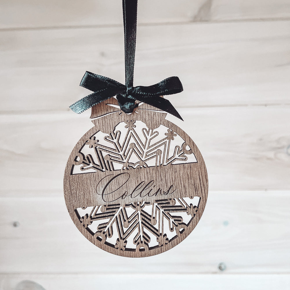 Personalized Christmas Snowflake Ornament