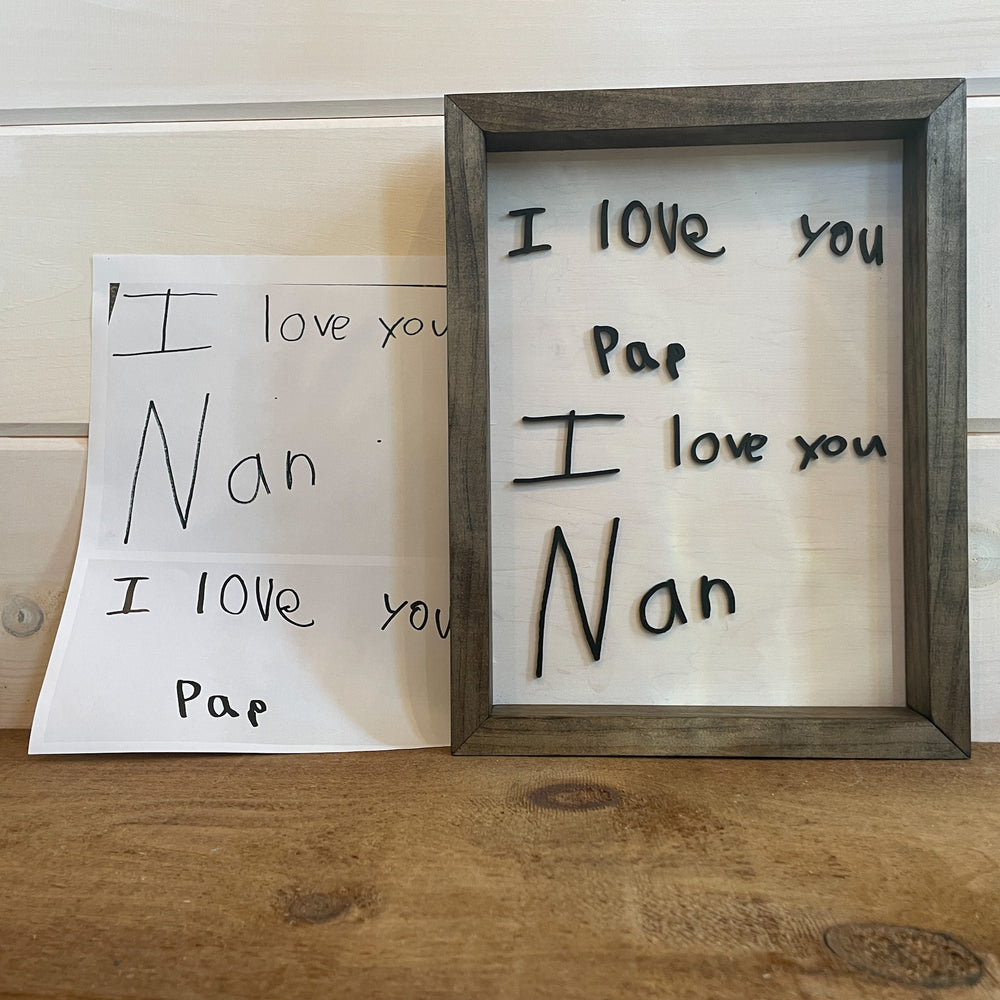3D Farmhouse Style Handwriting Sign