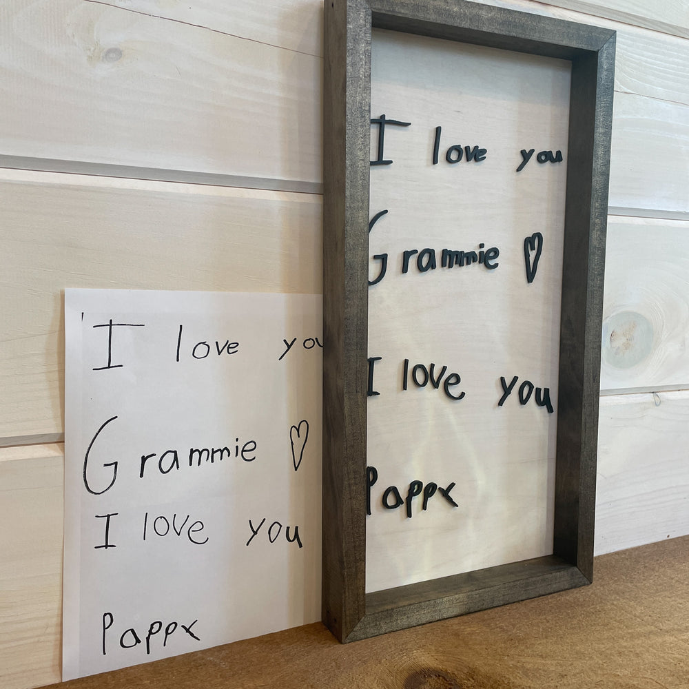 3D Farmhouse Style Handwriting Sign