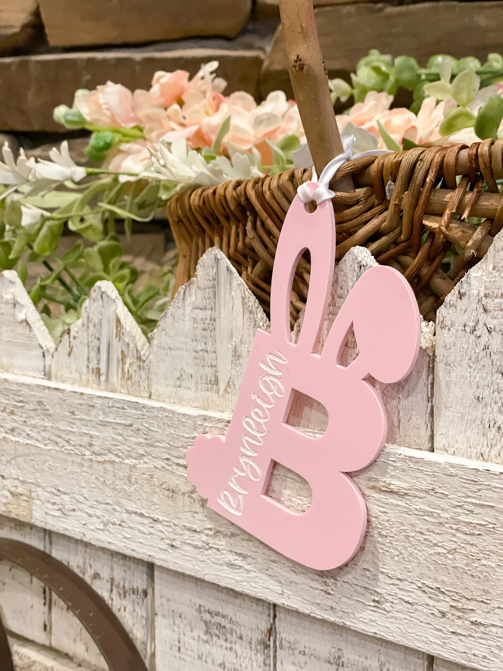 Easter Basket Monogrammed Name Tags