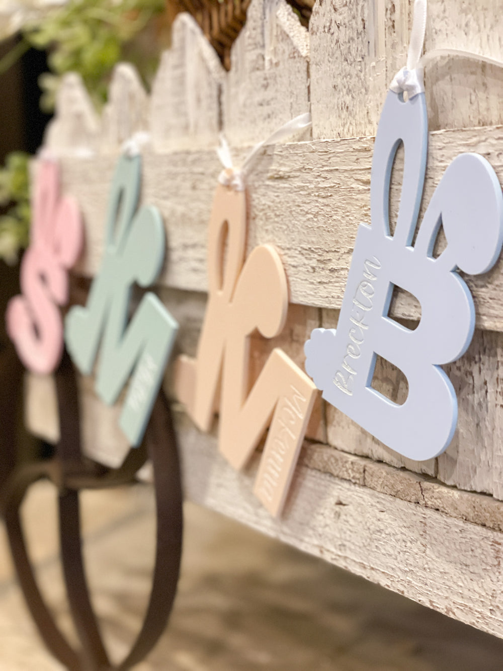 Easter Basket Monogrammed Name Tags