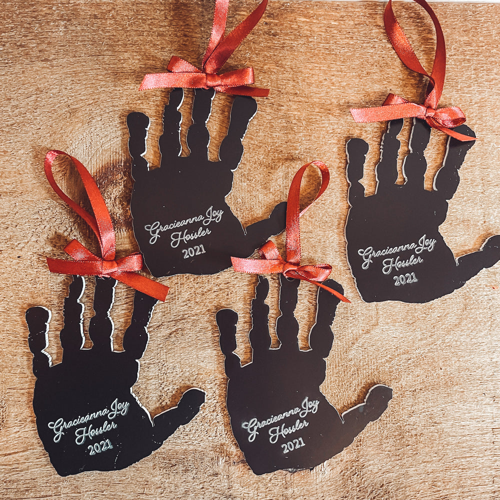 Hand print ornament