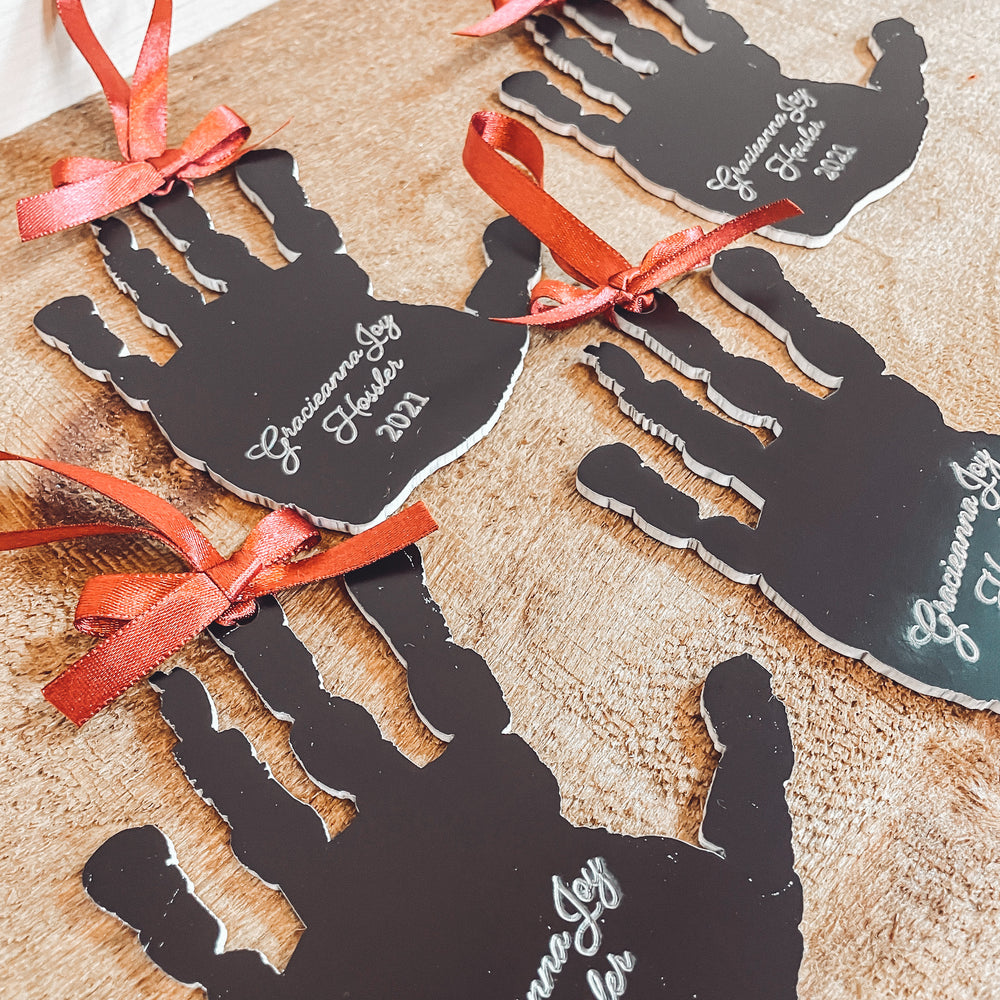 Hand print ornament