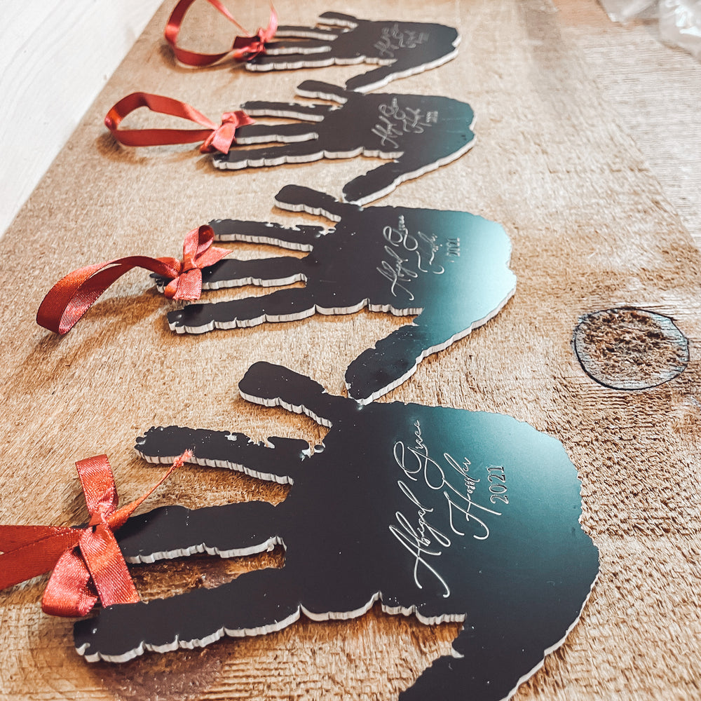 Hand print ornament