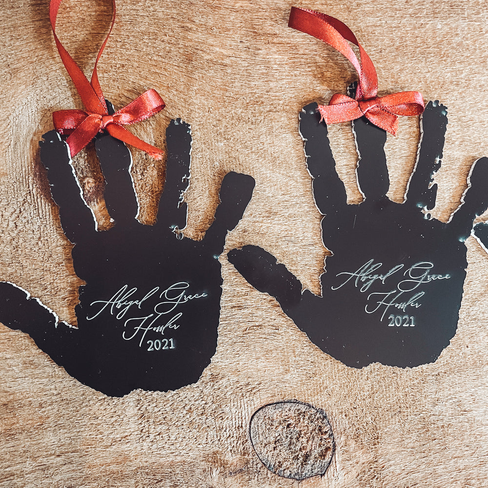 Hand print ornament