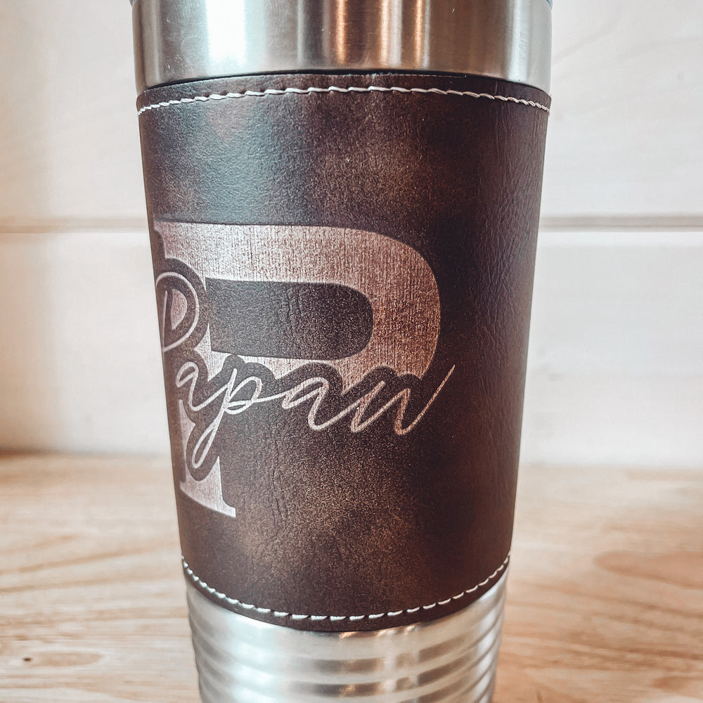 Engraved Leatherette Tumbler
