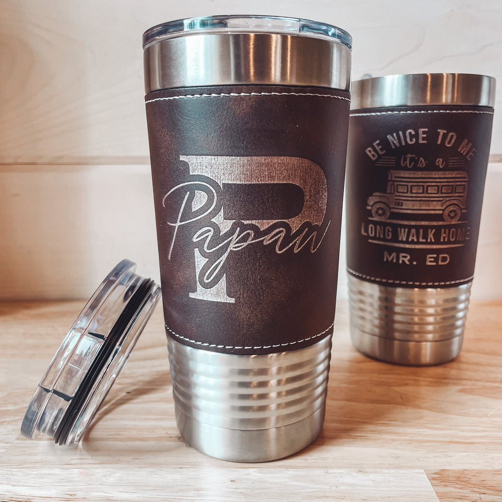 Laser Engraved YETI® or Polar Camel Tumbler - Merry Christmas Wrap-Around  Design